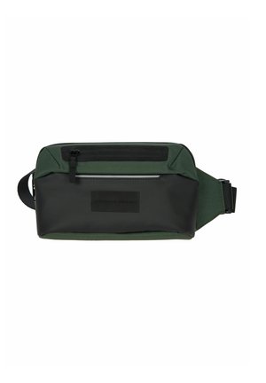 Sac bandoulière vert et noir au design élégant, fabriqué en matériau durable. Comprend une poche zippée à l'avant et une sangle réglable.