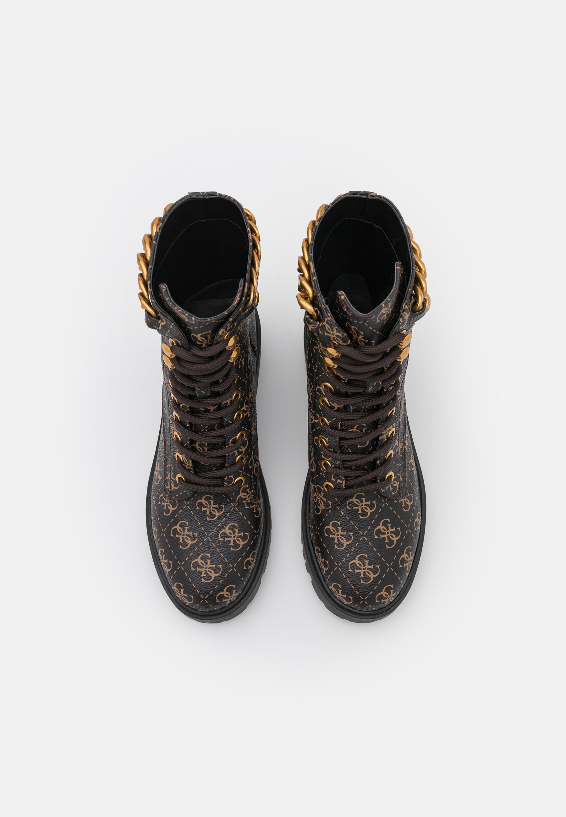 Guess ORMOND - Botines con plataforma - brown/marrón - Zalando.es
