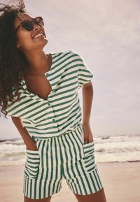 Next TALL FIT - BUTTON DETAIL  - Kezeslábas - green ecru