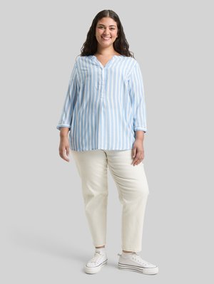 TOM TAILOR, Bluse - bleu/white