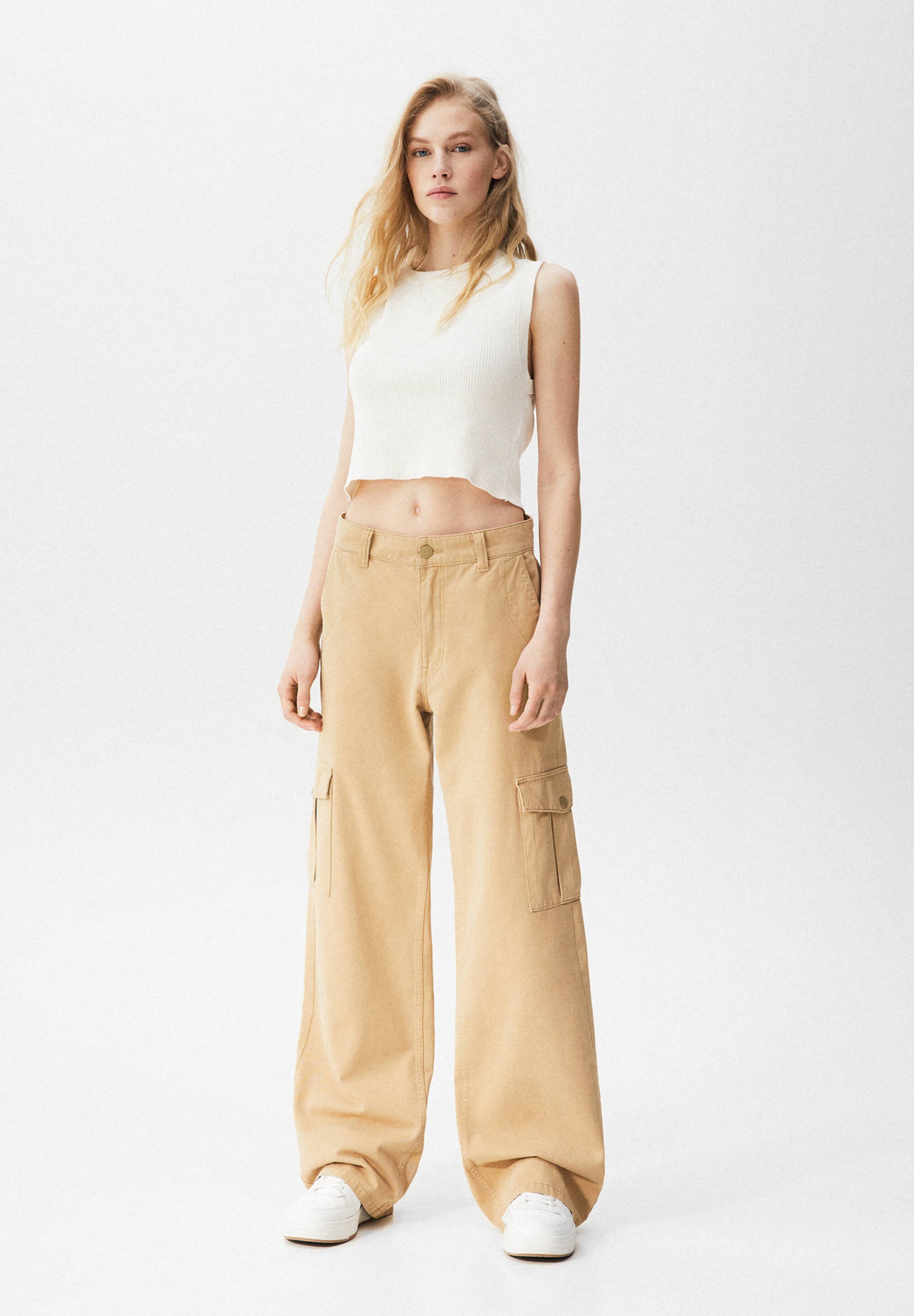 PULL\u0026BEAR Pantaloni cargo - off-white/avorio - Zalando.it
