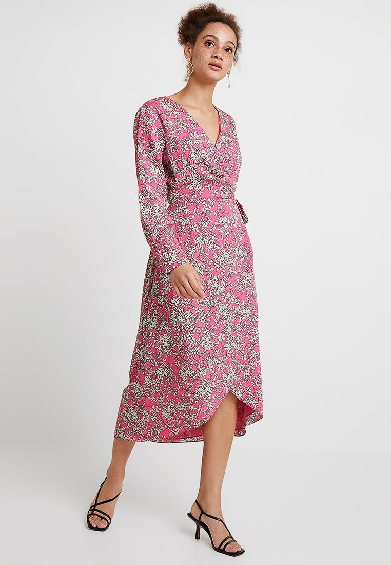 mint velvet daisy print wrap dress
