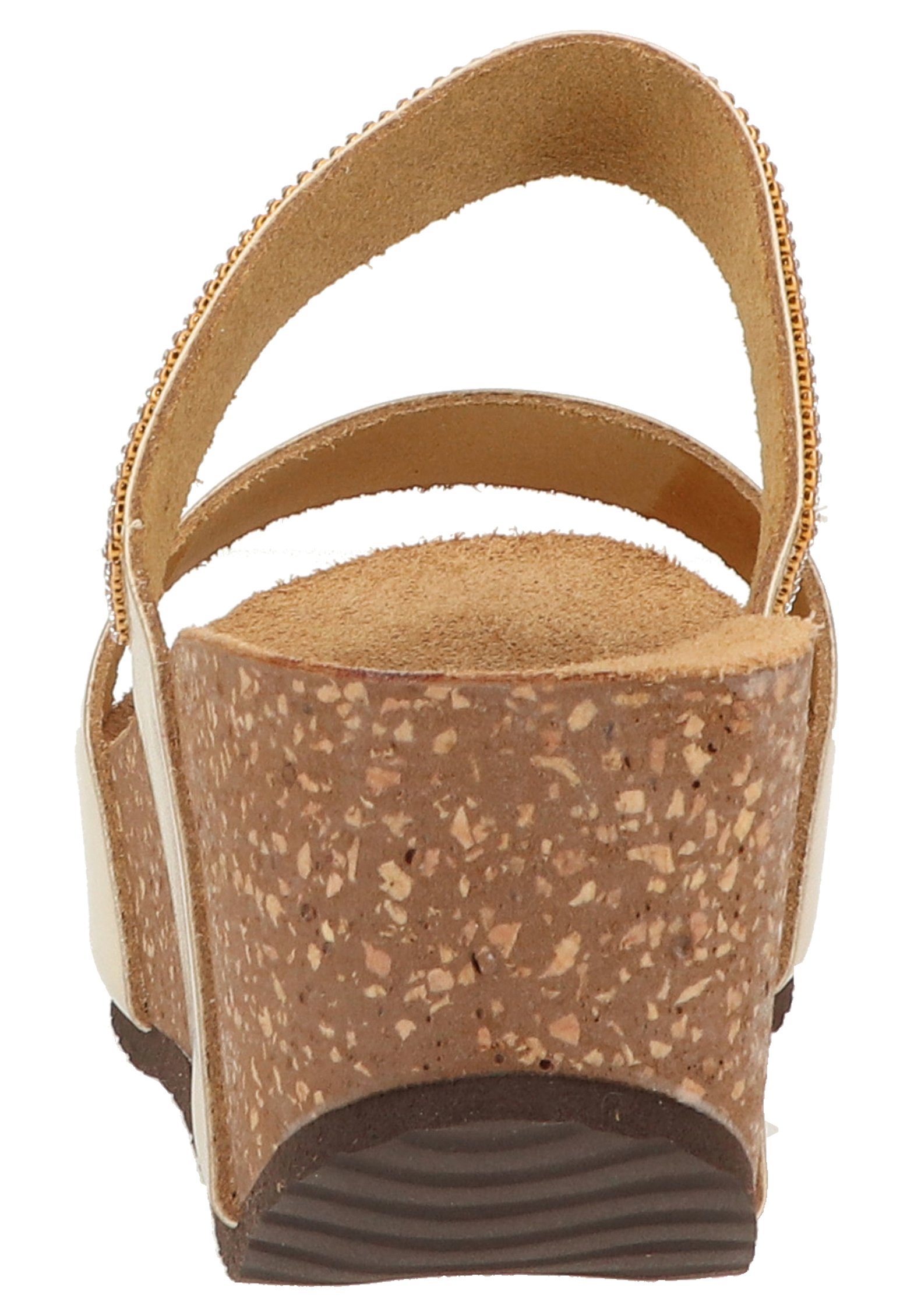 Scapa Sandalen met sleehak - platin/goudkleurig - Zalando.nl