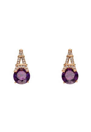 Øreringe - rose gold purple
