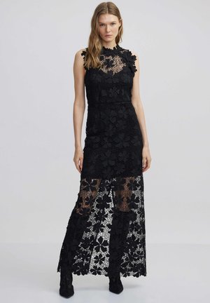 3D FLORAL APPLIQUÉ  - Robe de cocktail - black