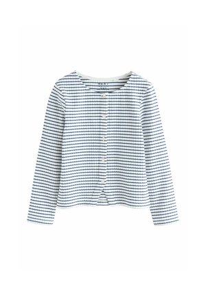 REGULAR FIT - LONG SLEEVE - Strickjacke - white stripe