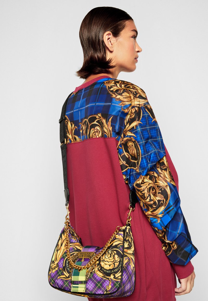 Versace Jeans Couture BUCKLE CROSSBODY Across body bag lavander/oro