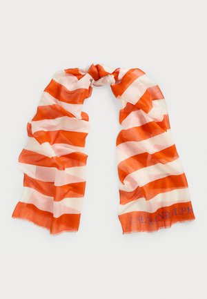 LOGO STRIPED WRAP SCARF - Fulardi - orange