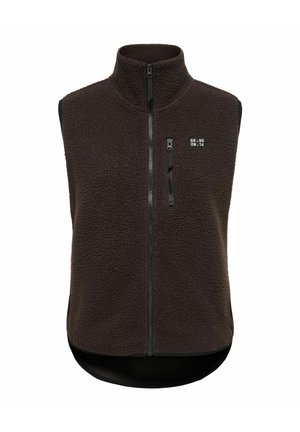ONLY Play, ONPMON HN FZIP TEDDY WAISTCOAT - Veste sans manches - chocolate torte