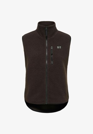 ONLY Play, ONPMON HN FZIP TEDDY WAISTCOAT - Veste sans manches - chocolate torte