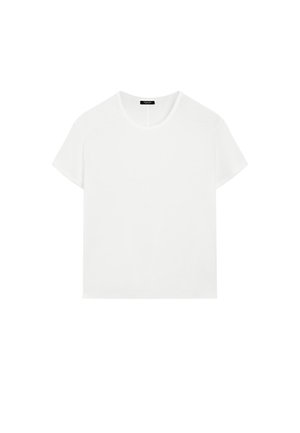 Massimo Dutti SHORT-SLEEVE WITH CREW NECK - T-shirt basic - white