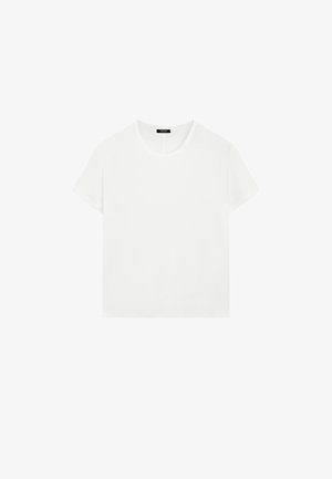 Massimo Dutti SHORT-SLEEVE WITH CREW NECK - T-shirt basic - white