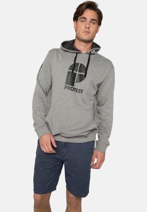 Protest Hoodie - dark grey melee