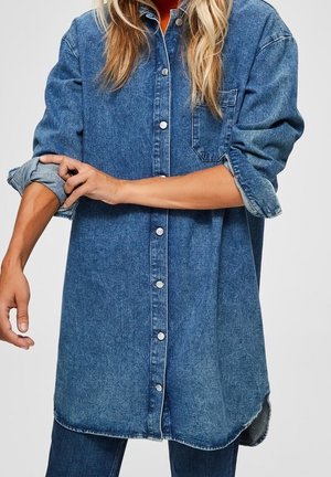 Button-down blouse - dark blue