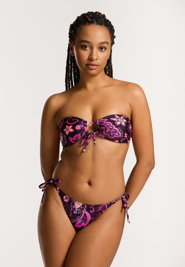 SET - Bikini - purple bohemian flower