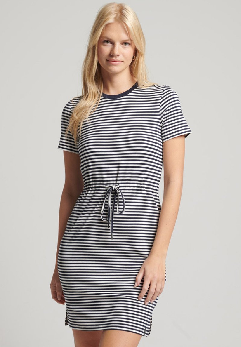 Damen Freizeitkleider | Superdry Jerseykleid navy cream stripe/blau - AE78092 Damen Freizeitkleider | Superdry Jerseykleid navy cream stripe/blau - AE78092