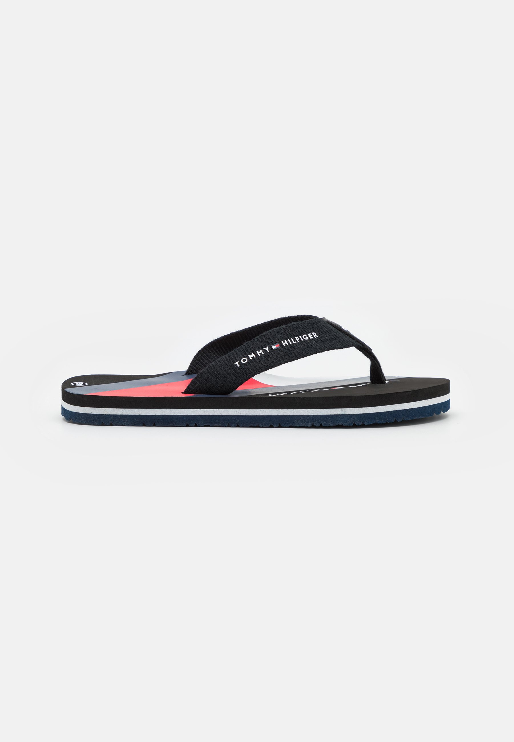 Tommy Hilfiger UNISEX - Sandalias de dedo - black/negro - Zalando.es