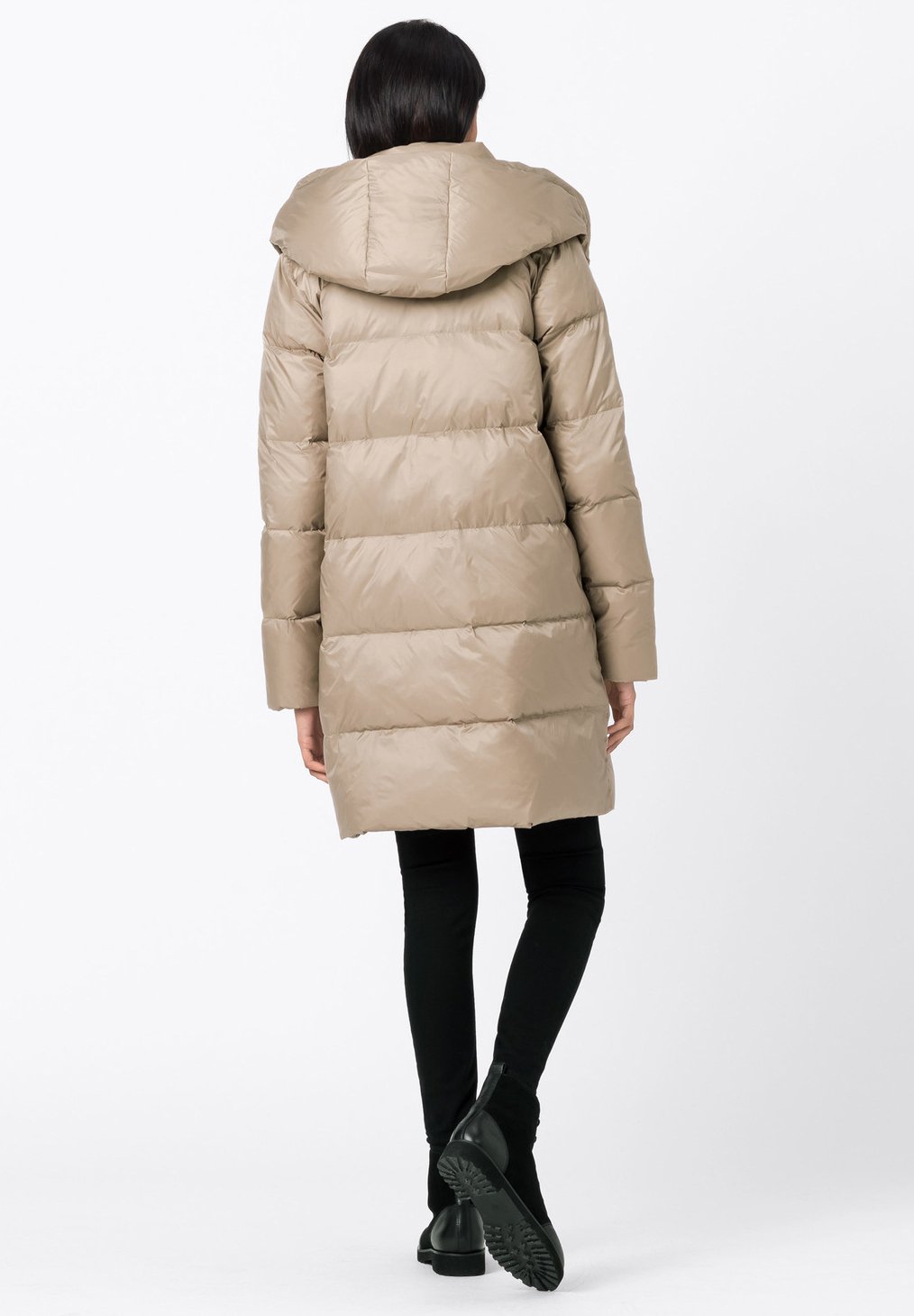 hallhuber daunenmantel mit kapuze