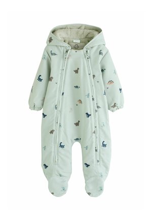 Next, HOODED BABY ALL-IN-ONE - Jumpsuit - green dino