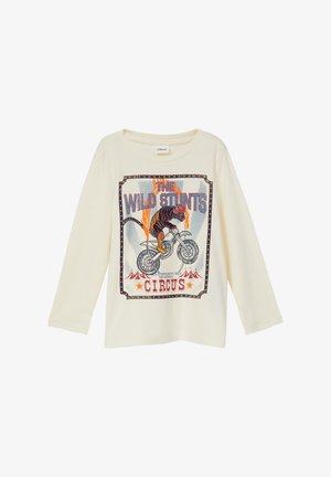 MIT FOLIENPRINT - T-shirt à manches longues - helles beige