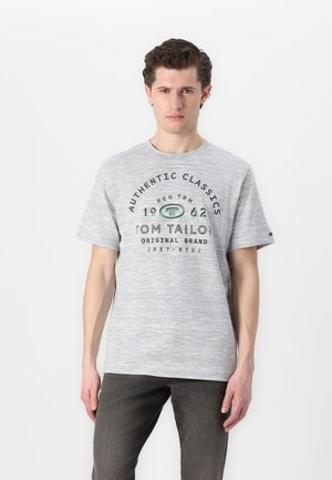T-Shirt print - tarmac grey/white