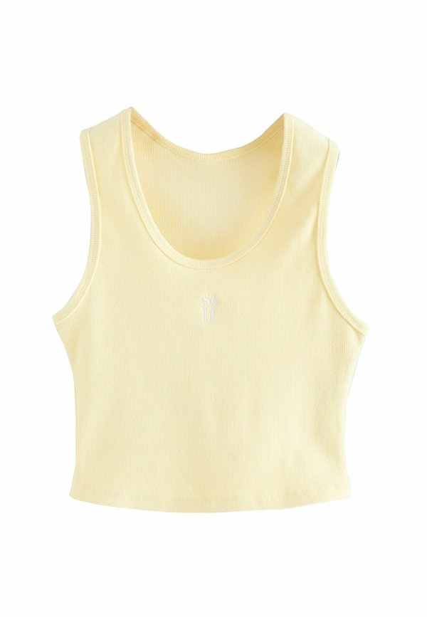 REGULAR FIT - SCOOP NECK - Top - lemon