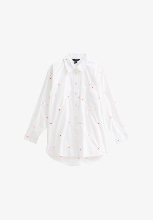 New Look DAISY EMBROIDERED LONG SLEEVE - Overhemdblouse - white pattern