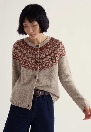 Seasalt Cornwall, SEASALT CORNWALL PORT KINNIS CARDIGAN MERINO - Gilet - orange - wag tail birch dark terracotta