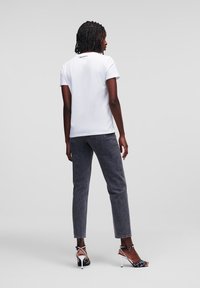 KARL LAGERFELD IKON RHINESTONE - Triko s potiskem - white