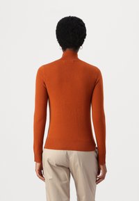 pure cashmere SIMPLE HIGH NECK SWEATER - Pulover - heather orange