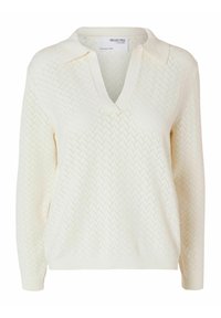 Selected Femme Stickad tröja - off-white