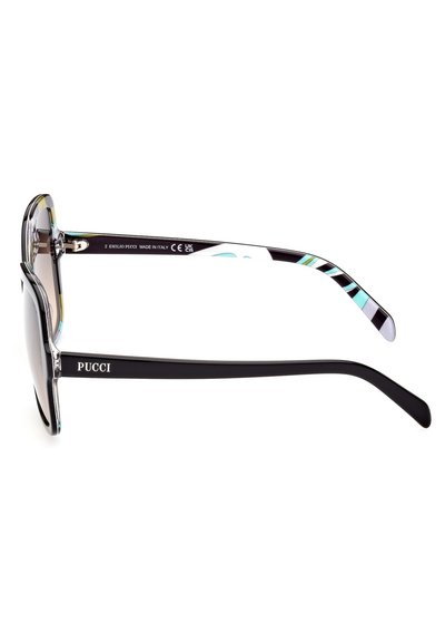 Emilio Pucci SCHMETTERLING - Zonnebril - glänzend schwarz