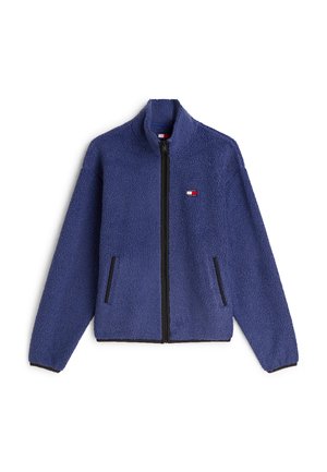 Tommy Jeans, BADGE ZIP-THRU - Polárdzseki - blue storm