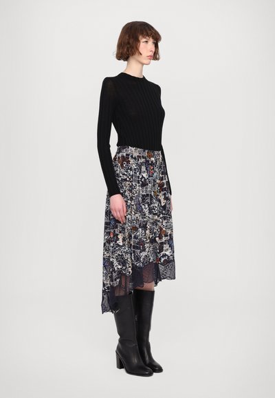 Zadig & Voltaire JOSLIN SOFT BUTTERFLIES - Gonna a campana - encre