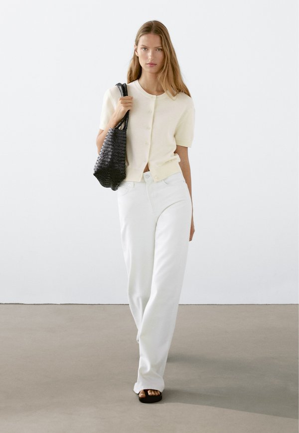 Strickjacke - mottled beige