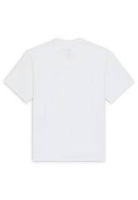 Hvid kortærmet t-shirt lavet af blød bomuld, med en klassisk rund halsudskæring og et simpelt design uden grafik eller mønstre.