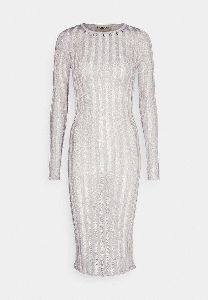 Fiorucci Gebreide jurk zilverkleurig Fiorucci Gebreide jurk zilverkleurig