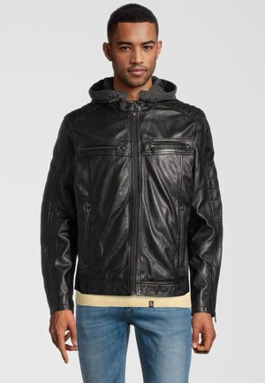 Leather jacket - schwarz