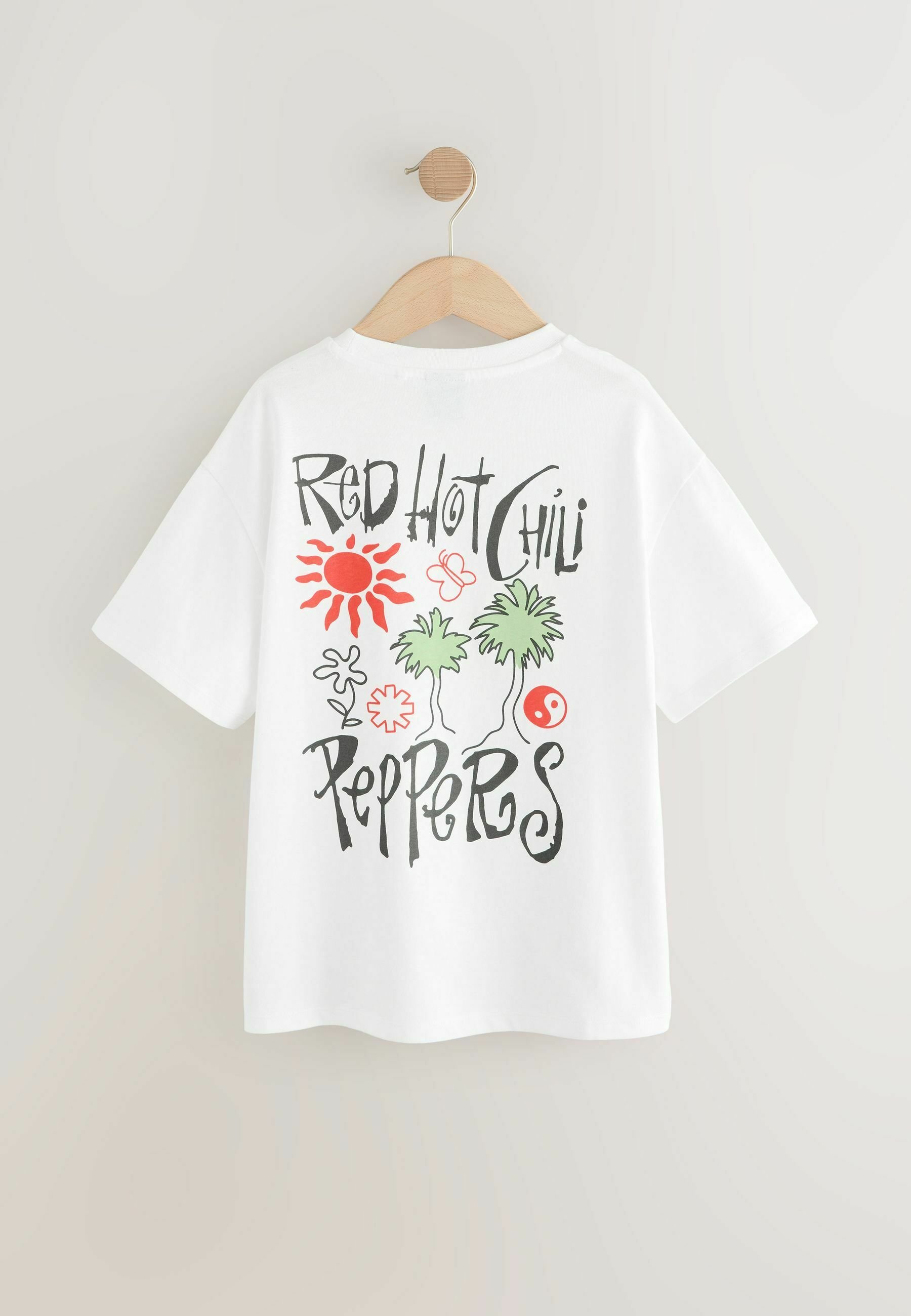 Next REGULAR FIT - HOT CHILI PEPPERS - Print T-shirt - white - Zalando