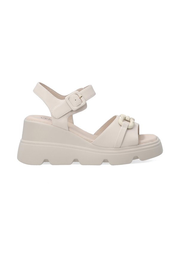 Plateausandalette - beige