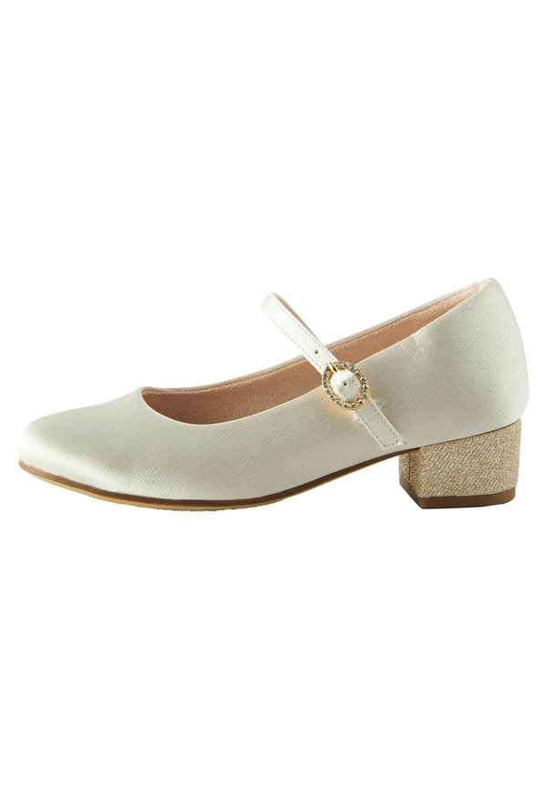 WIDE FIT MARY JANE BRIDESMAID - Riemchenballerina - ivory satin stain resistant