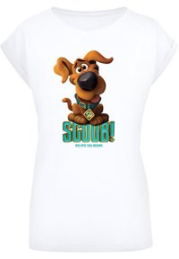 F4NT4STIC EXTENDED SHOULDER 'SCOOBY DOO PUPPY SCOOBY' - T-shirts med print - white