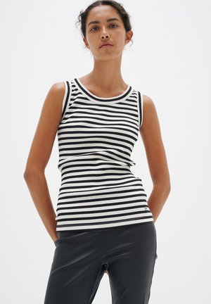 DAGNA STRIPED TANK - Topp - black whisper white