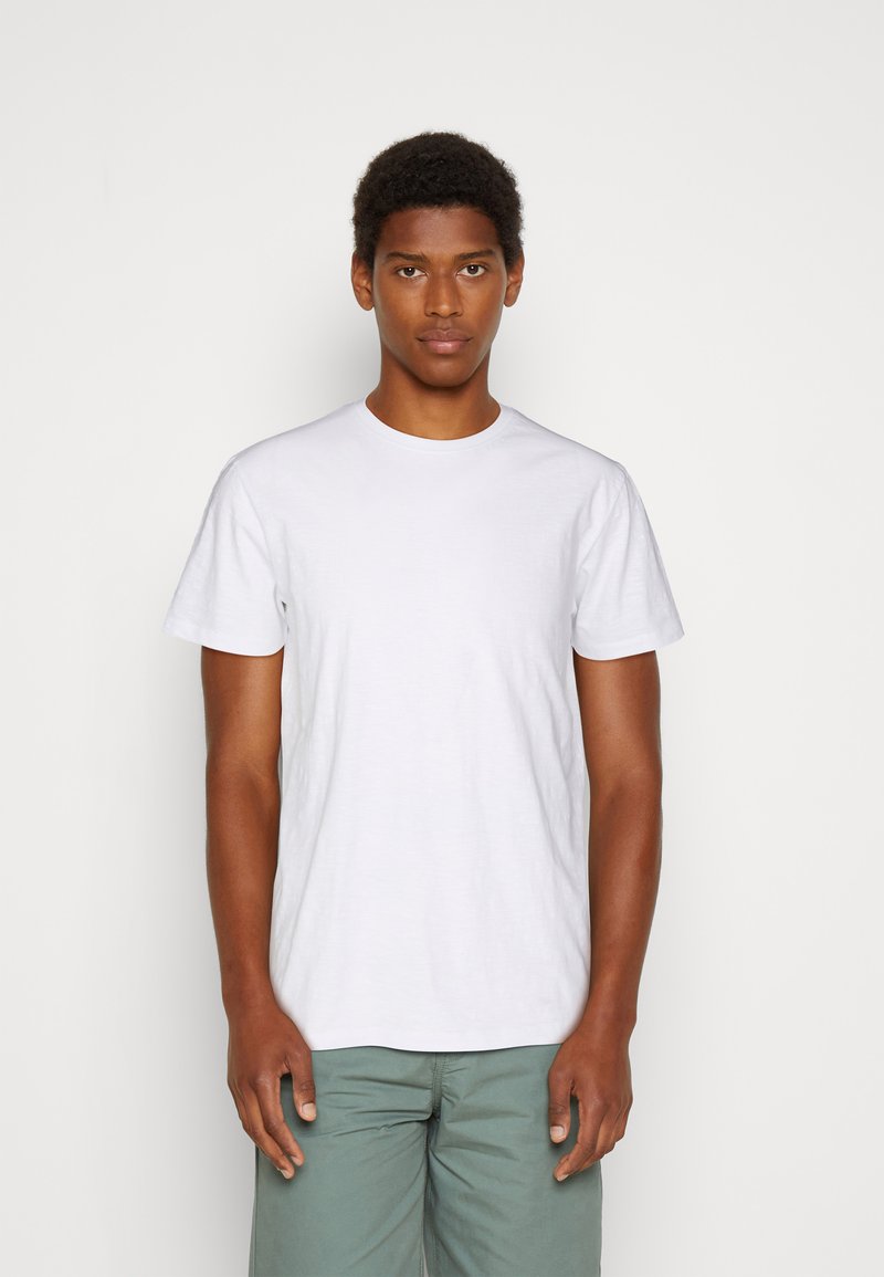 Selected Homme SLHASPEN SLUB - T-shirt basic - bright white