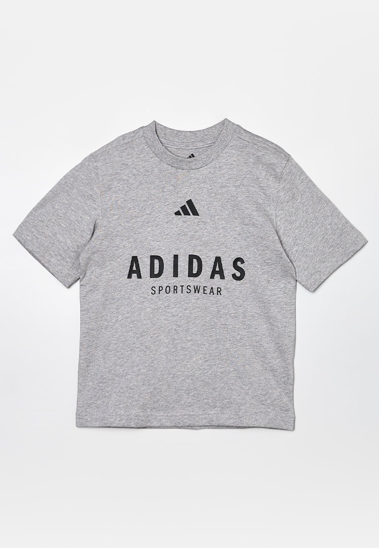 adidas performance T-shirt print grijs