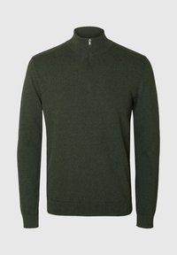 SLHBERG HALF ZIP  - Vesta - forest nightdetail twist