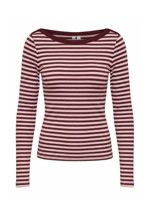 Pieces, LONG SLEEVED TOP PCSOF BOATNECK - Langærmet T-shirt - roseate spoonbill