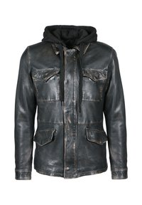 COOL WAY - Veste en cuir - used black