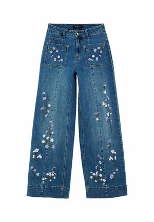 Desigual, STRAIGHT JEANS M C LACROIX - Wide Leg - blue