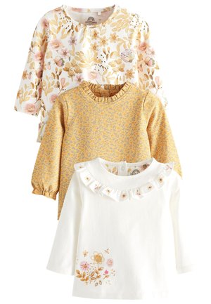 3 PACK - Long sleeved top - ochre yellow baby floral